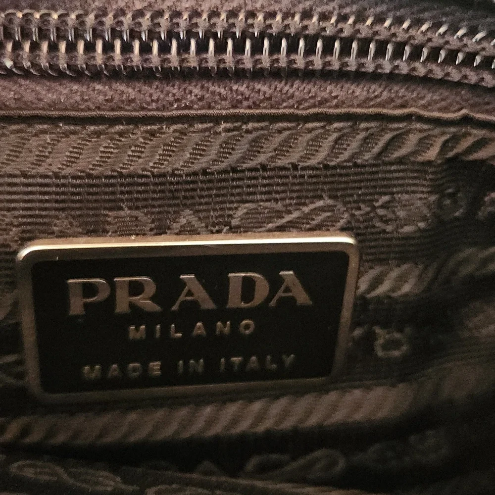 Prada Black & Gray Handbag with COA - Picture 9 of 13